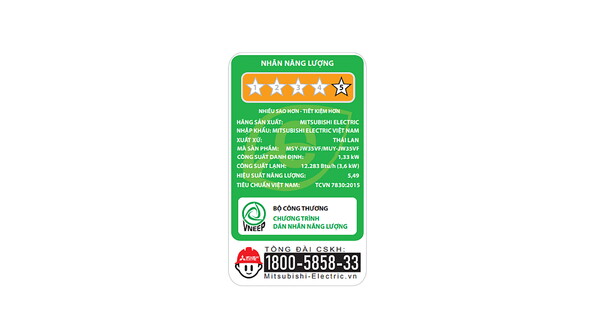 Điều hòa Mitsubishi Inverter 12000 BTU 1 chiều MSY-JW35VF gas R-32