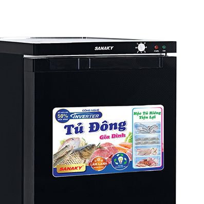 Tủ đông Sanaky inverter 4 ngăn 118 lít VH-160VD3