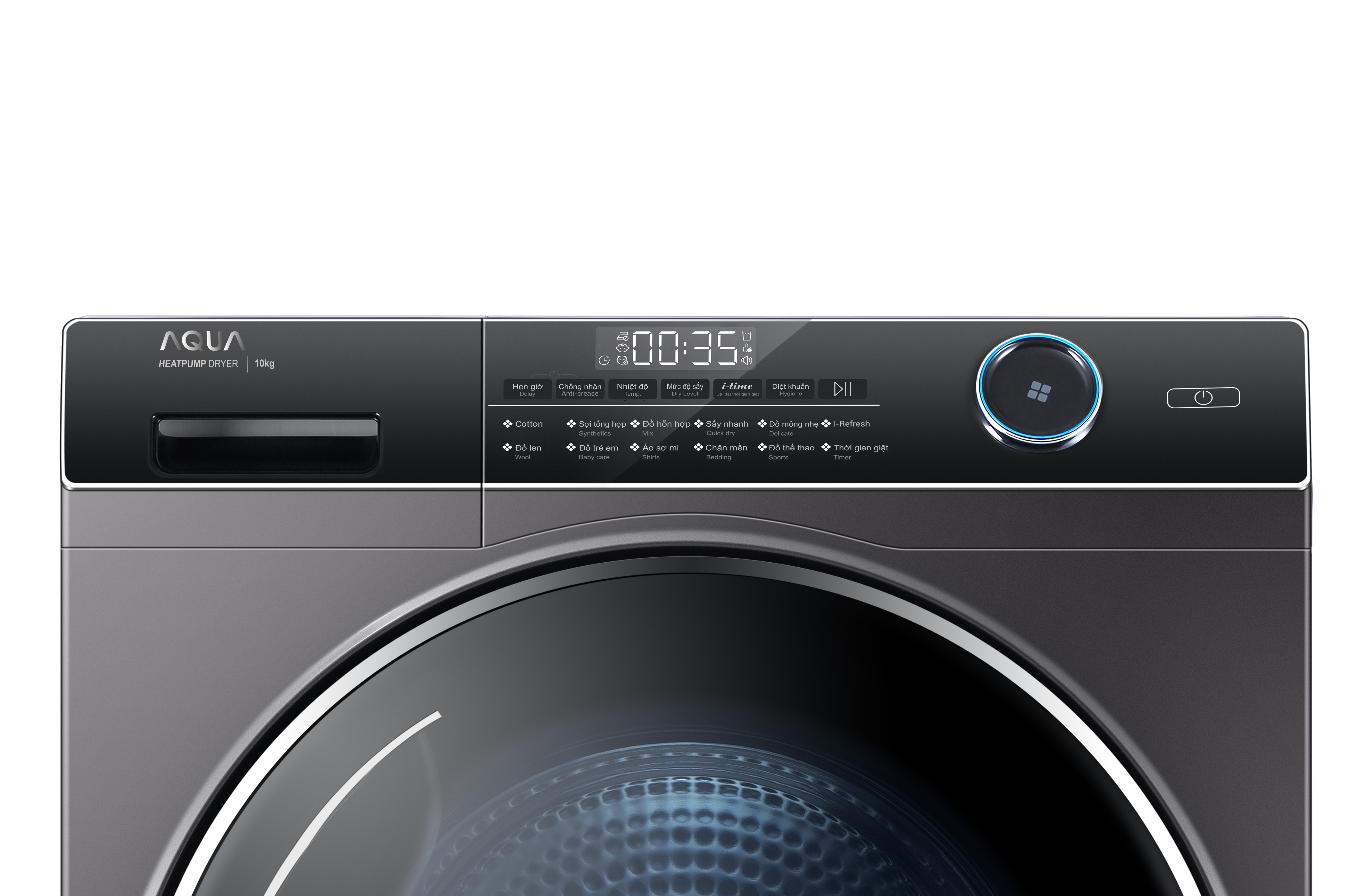 Máy Sấy Bơm Nhiệt Aqua 10 Kg AQH-H1000J.PS