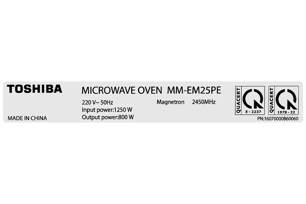 Lò vi sóng Toshiba MM-EM25PE(BM) 25 lít