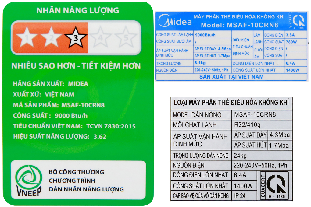 Máy lạnh Midea 1 HP MSAF-10CRN8