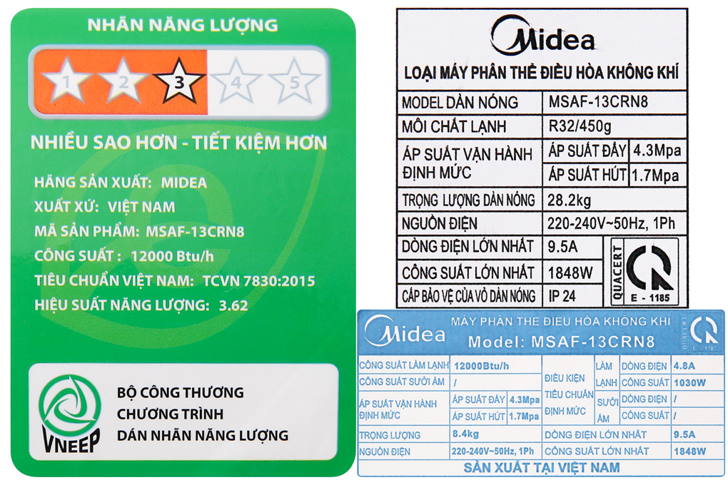 Điều hòa Midea 1 chiều 12000 BTU MSAFG-13CRN8