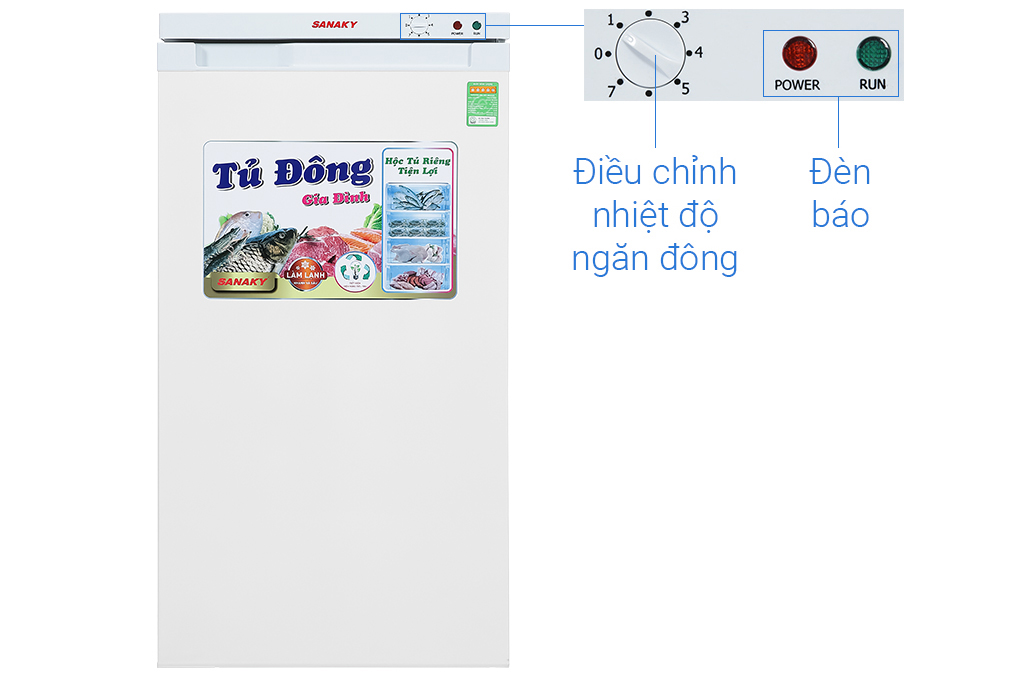 Tủ đông Sanaky 4 ngăn 118 lít VH-160VD