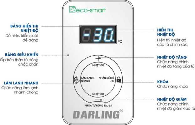 Tủ đông Darling Inverter 1 ngăn 800 lít DMF-9079ASKI
