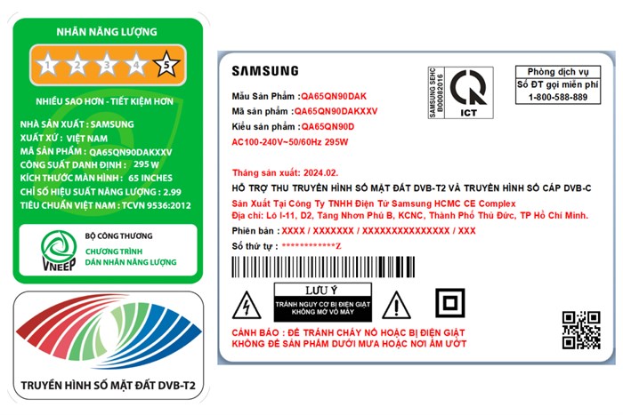 Smart Tivi Neo QLED Samsung 4K 65 inch QA65QN90D model 2024