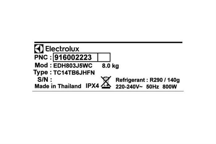 Máy sấy bơm nhiệt Electrolux UltimateCare 8 kg EDH803J5WC