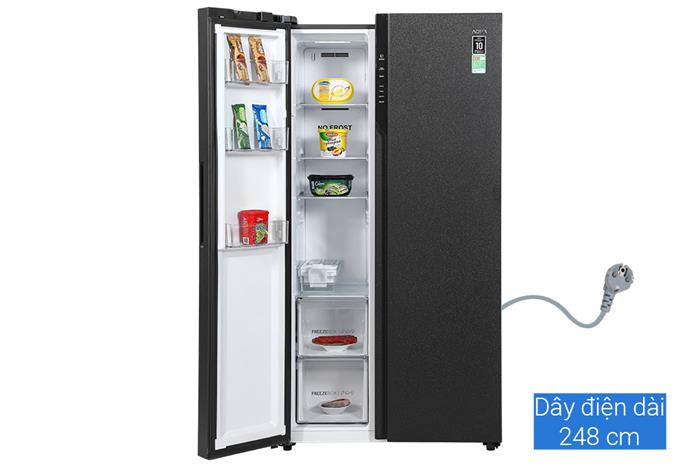 Tủ lạnh Aqua Inverter 550 lít Side By Side AQR-S612XA(CBC) model 2024
