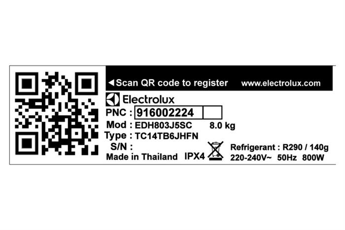 Máy sấy bơm nhiệt Electrolux UltimateCare 8 kg EDH803J5SC