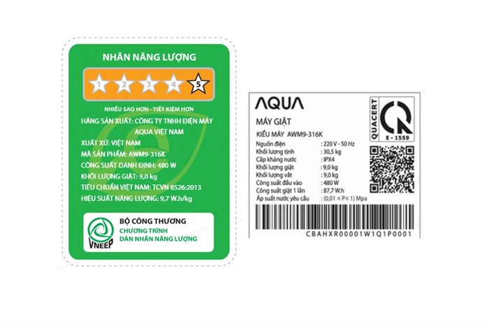 Máy giặt AQUA AWM9 316KB model 2024