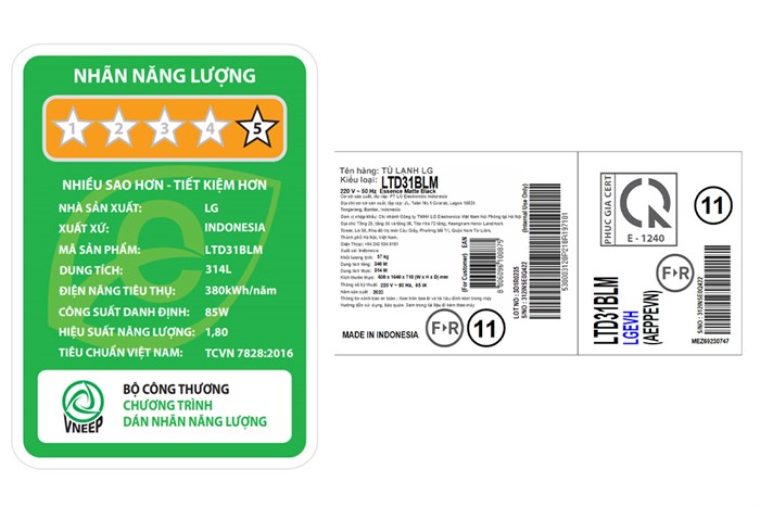 Tủ lạnh LG Inverter 314 lít LTD31BLM MODEL 2024