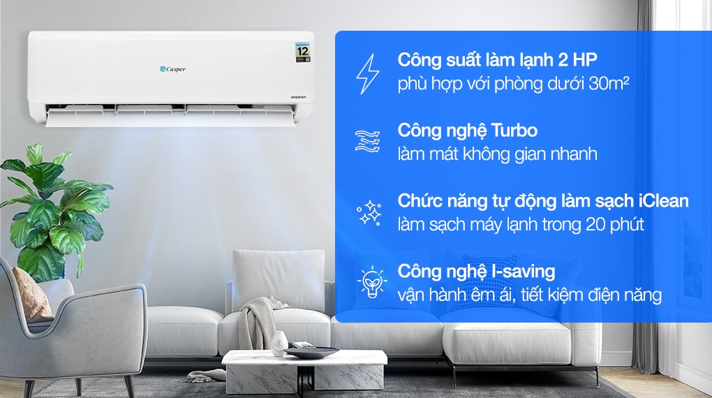 Máy lạnh Casper Inverter 2 HP TC-18IS36 model 2024