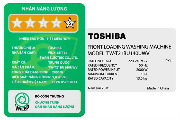 Máy giặt Toshiba Inverter 13 kg TW-T21BU140UWV(MG) MODEL 2025