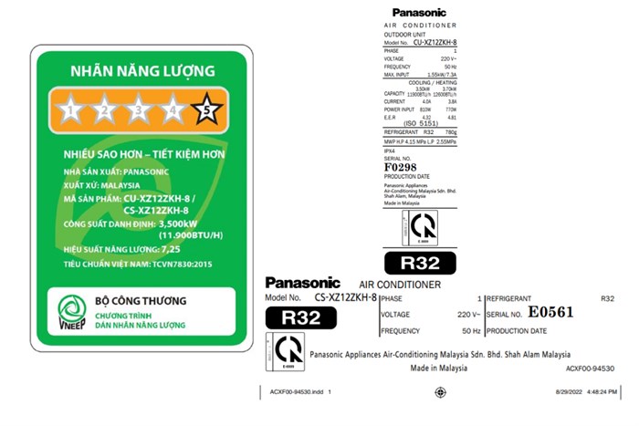 Máy điều hòa 2 chiều Panasonic Inverter 12000 BTU XZ12ZKH-8 (Model 2023)