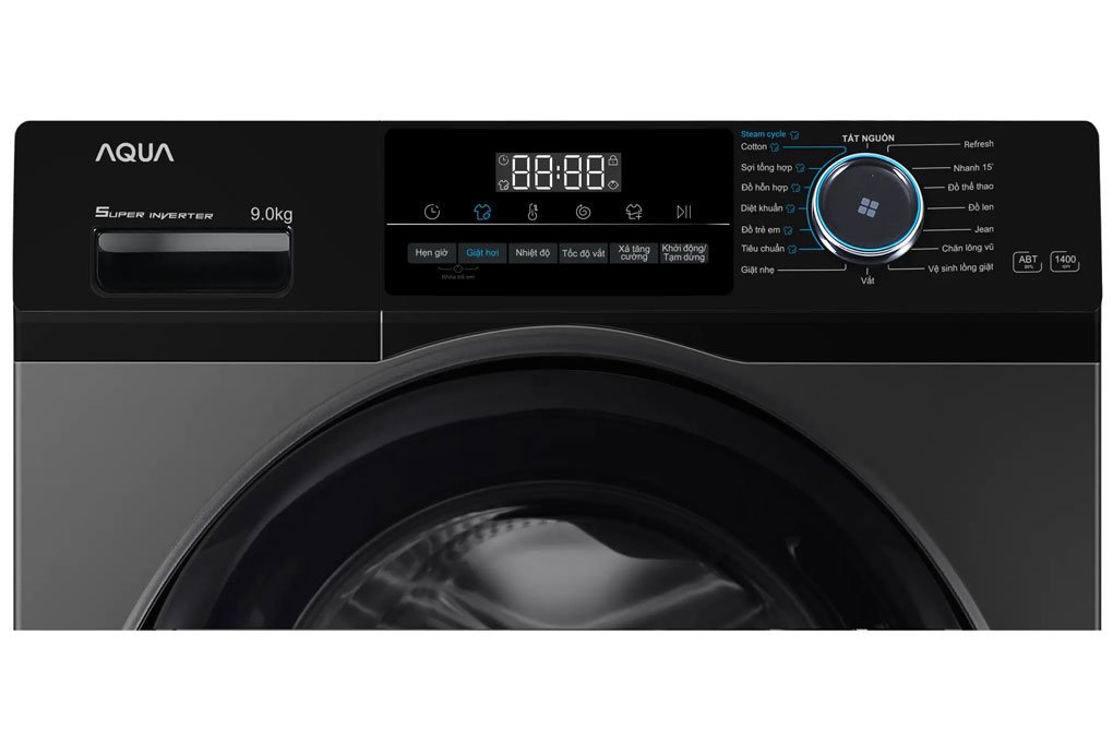 Máy giặt lồng ngang Aqua Inverter 9Kg AQD-A902J.BK