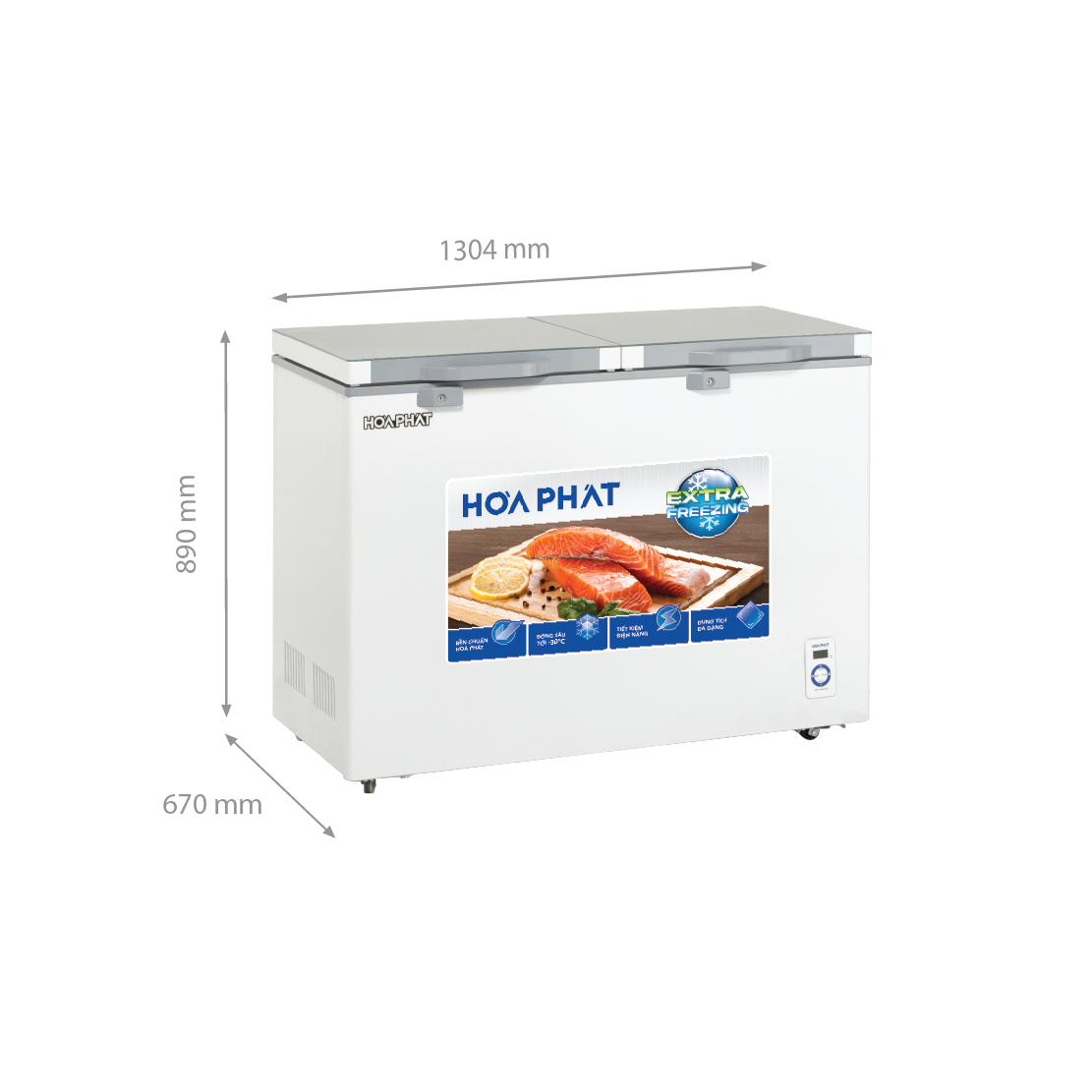 Tủ đông Hòa Phát cánh kính HPF AD6352.T1 352 lít
