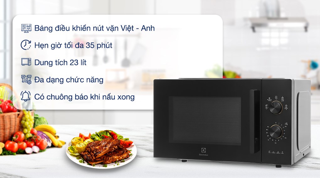 Lò vi sóng có nướng Electrolux EMG20K22B 20 lít