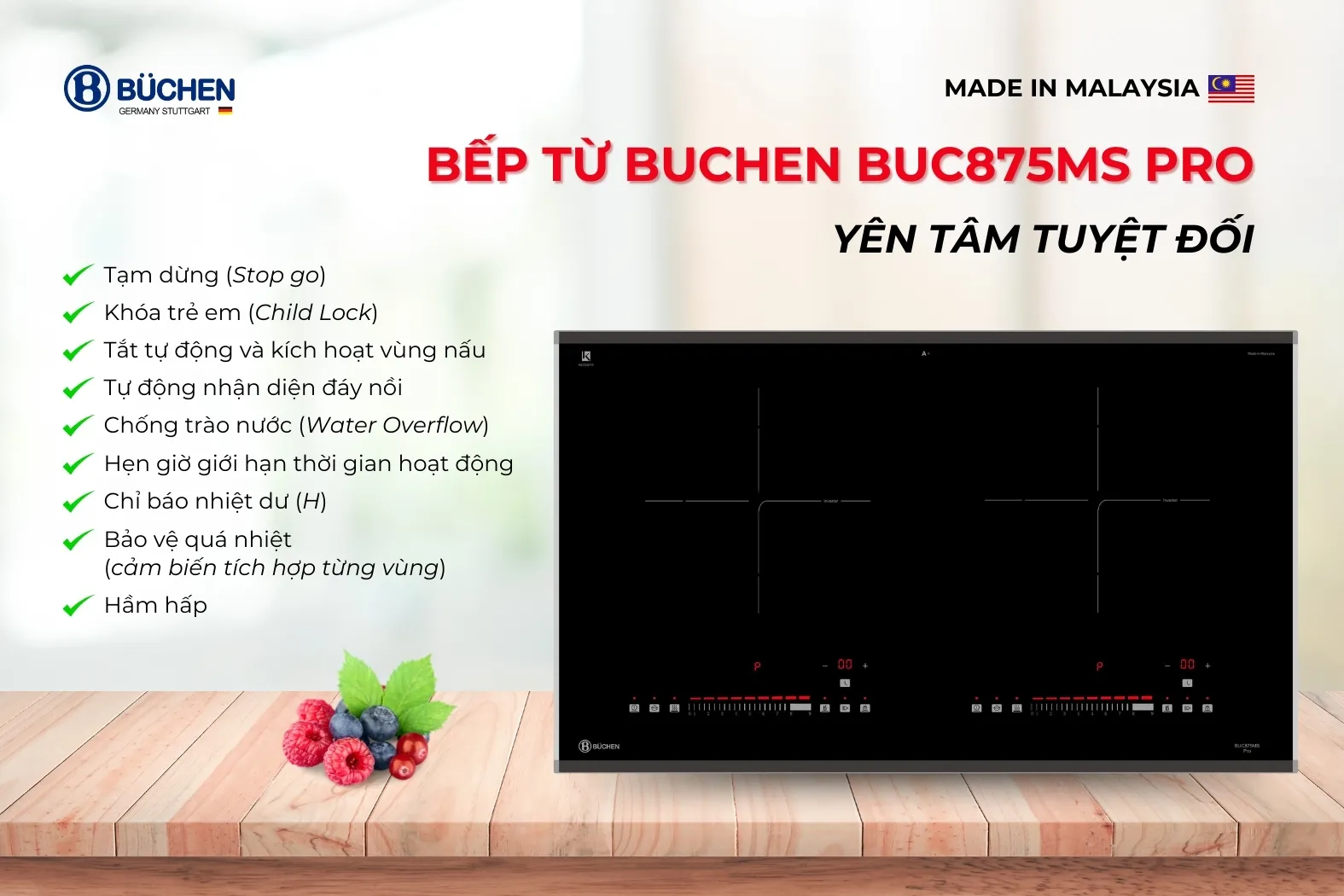 Bếp từ Buchen BUC875MS Pro