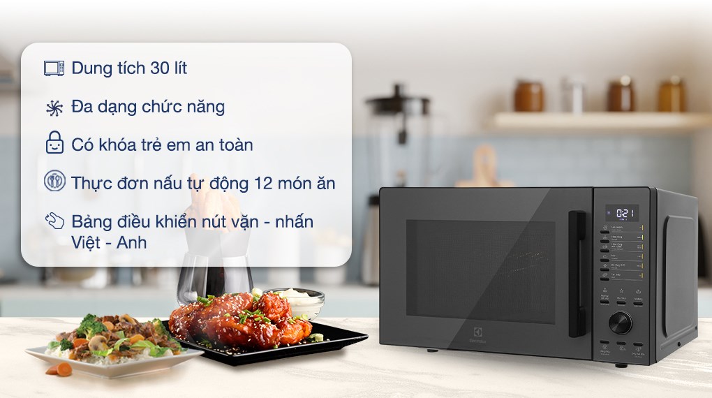Lò vi sóng có nướng Electrolux EMG30D22BM 30 lít