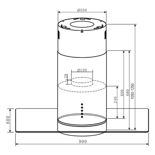 Máy hút mùi đảo Faster FS 2288IR