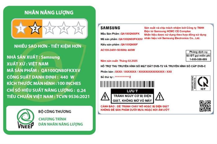 Tivi Neo QLED Samsung AI 4K 100 inch QA100QN80F Model 2025