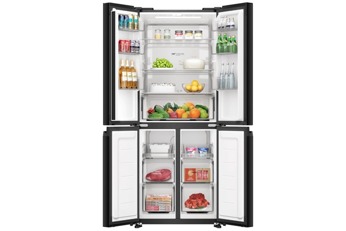 Tủ lạnh Aqua Inverter 410 lít Multi Door AQR-M466XA(GB)