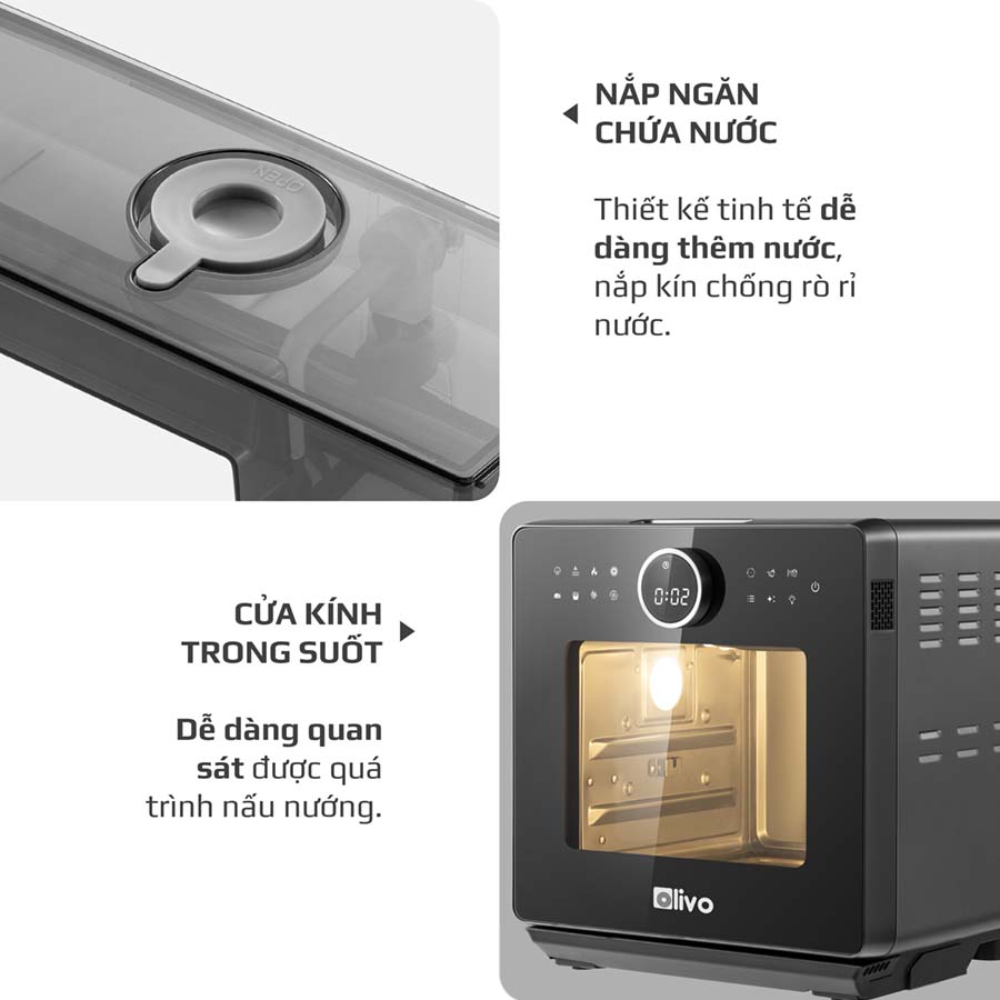 Nồi Chiên Hơi Nước Olivo SF16 Pro