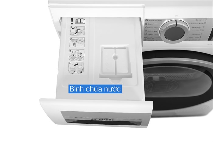 Máy sấy bơm nhiệt Bosch 9 kg WQG24570SG