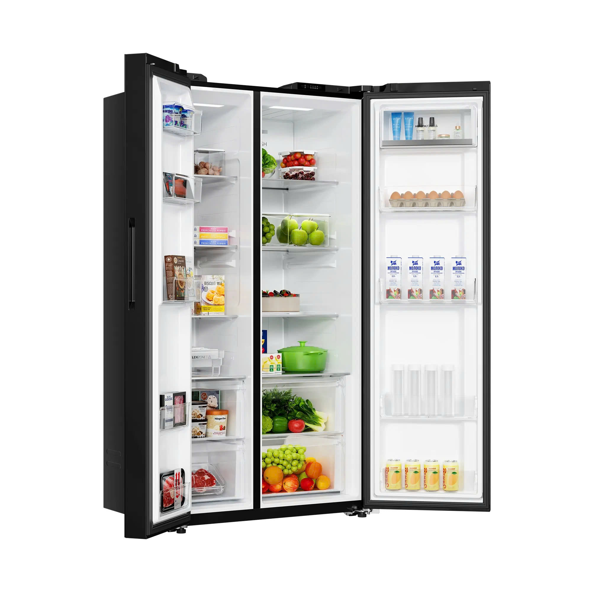 Tủ Lạnh Side By Side Aqua Inverter 646 lít AQR-S682XA(GB) Model 2025