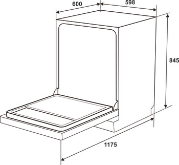 Máy rửa chén độc lập Hafele HDW-F6072B