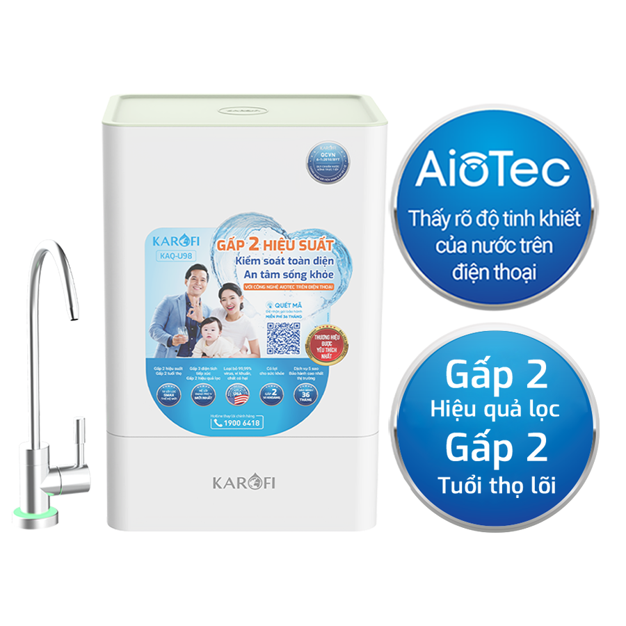 Máy lọc nước RO Karofi KAQ-U98