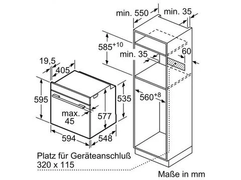 Lò nướng Bosch HBG7341B1B 71 lít - Serie 8