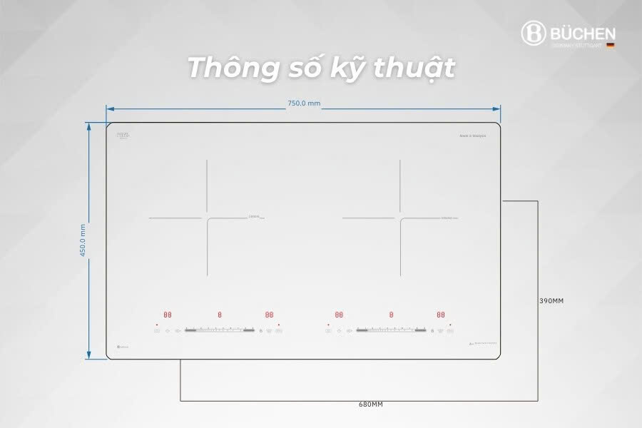 Bếp từ Buchen BUC975MS