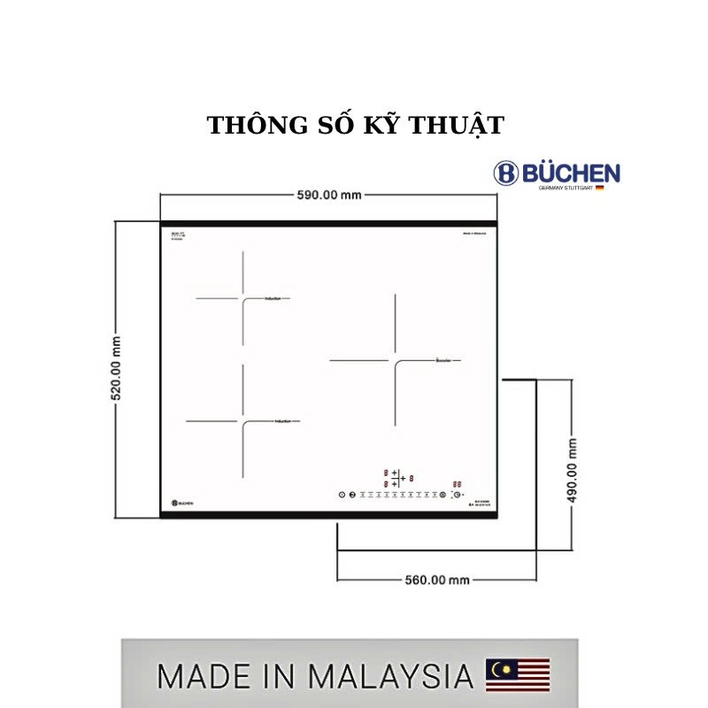 Bếp từ Buchen BUC636MS