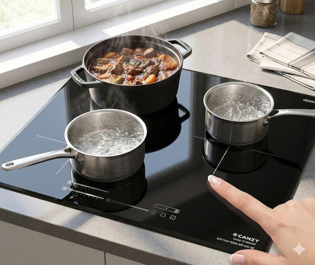 Bếp Từ Ba Vùng Nấu Canzy CZ-I60013D