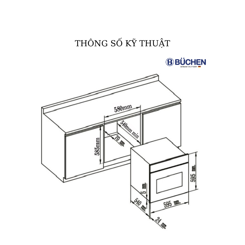 Lò Nướng Buchen BU669HBG