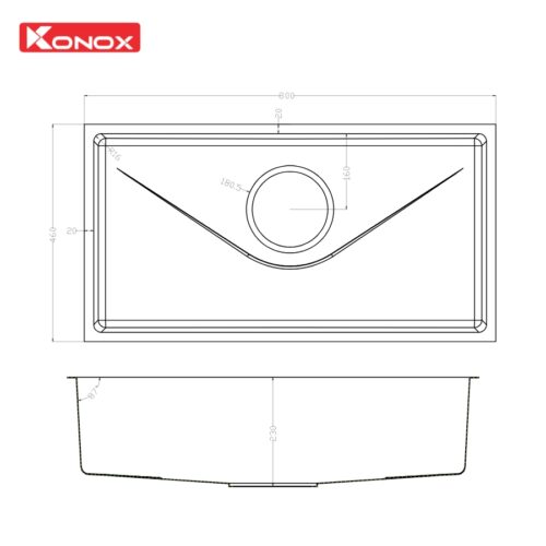 Chậu rửa bát phong cách Nhật bề mặt mịn Tari 800SM