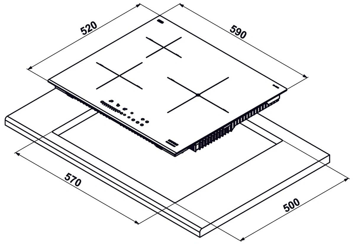 Bếp từ 3 vùng nấu Hafele HC-I6035B