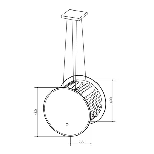Máy hút mùi FASTER CEL DECOR 48cm độc lập