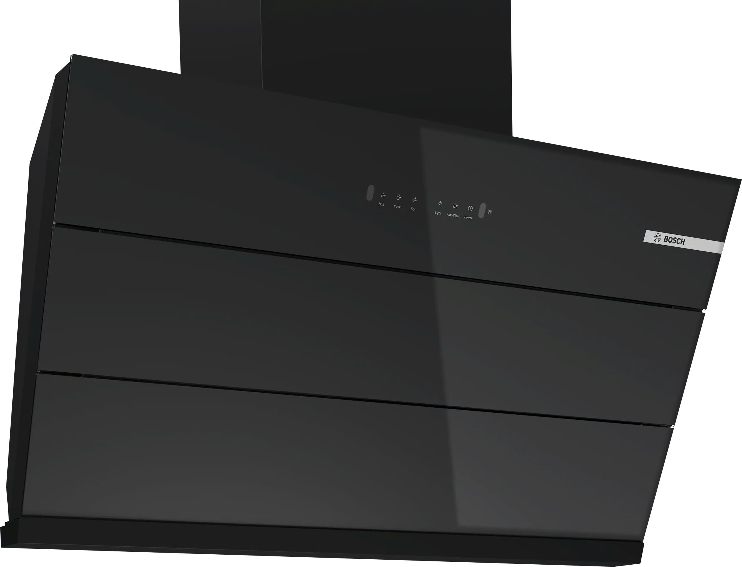 Máy hút mùi áp tường kính vát 90cm Serie 4 Bosch DWK98IJ60I