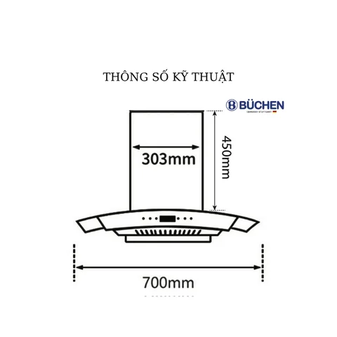 Máy Hút Mùi Buchen BU85HC