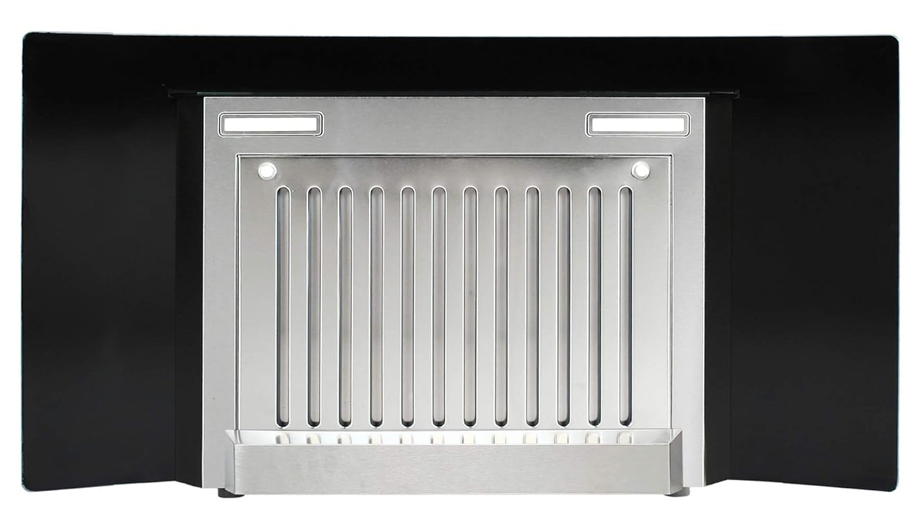 Máy hút mùi áp tường kính cong Inox 70cm Bauer BC70STC