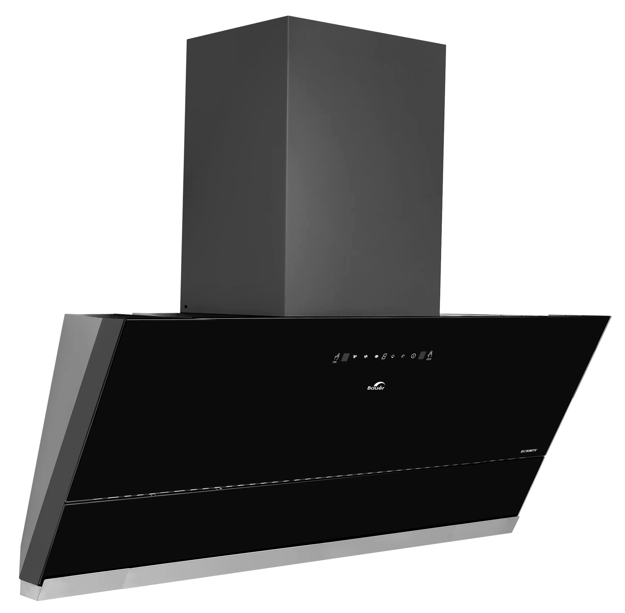 Máy hút mùi áp tường màu đen 90cm Bauer BC90MTV
