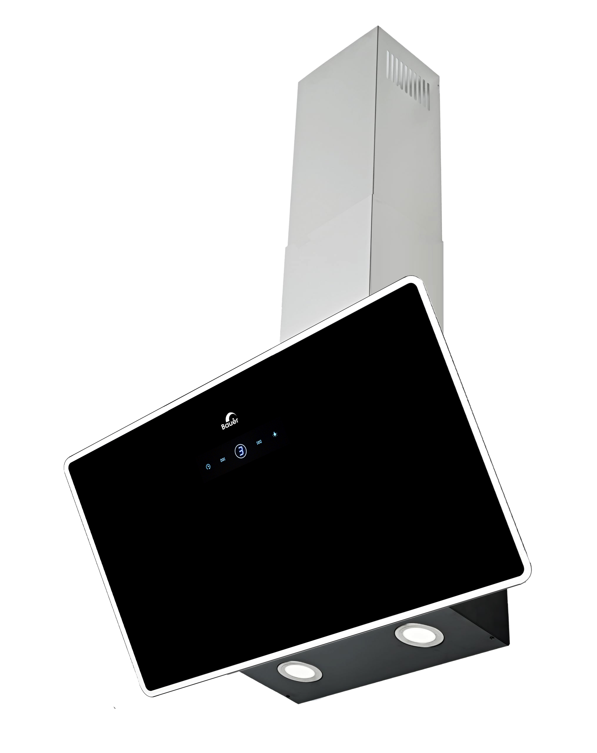 Máy hút mùi áp tường kính vát màu đen 70cm Bauer BC70ESI