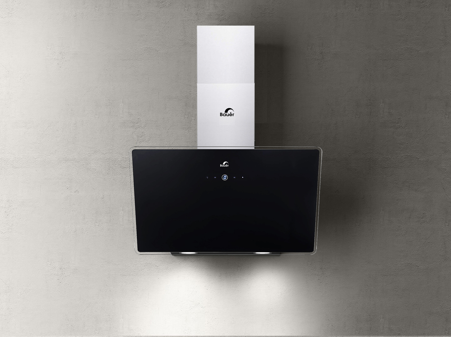 Máy hút mùi áp tường kính vát màu đen 70cm Bauer BC70ESI