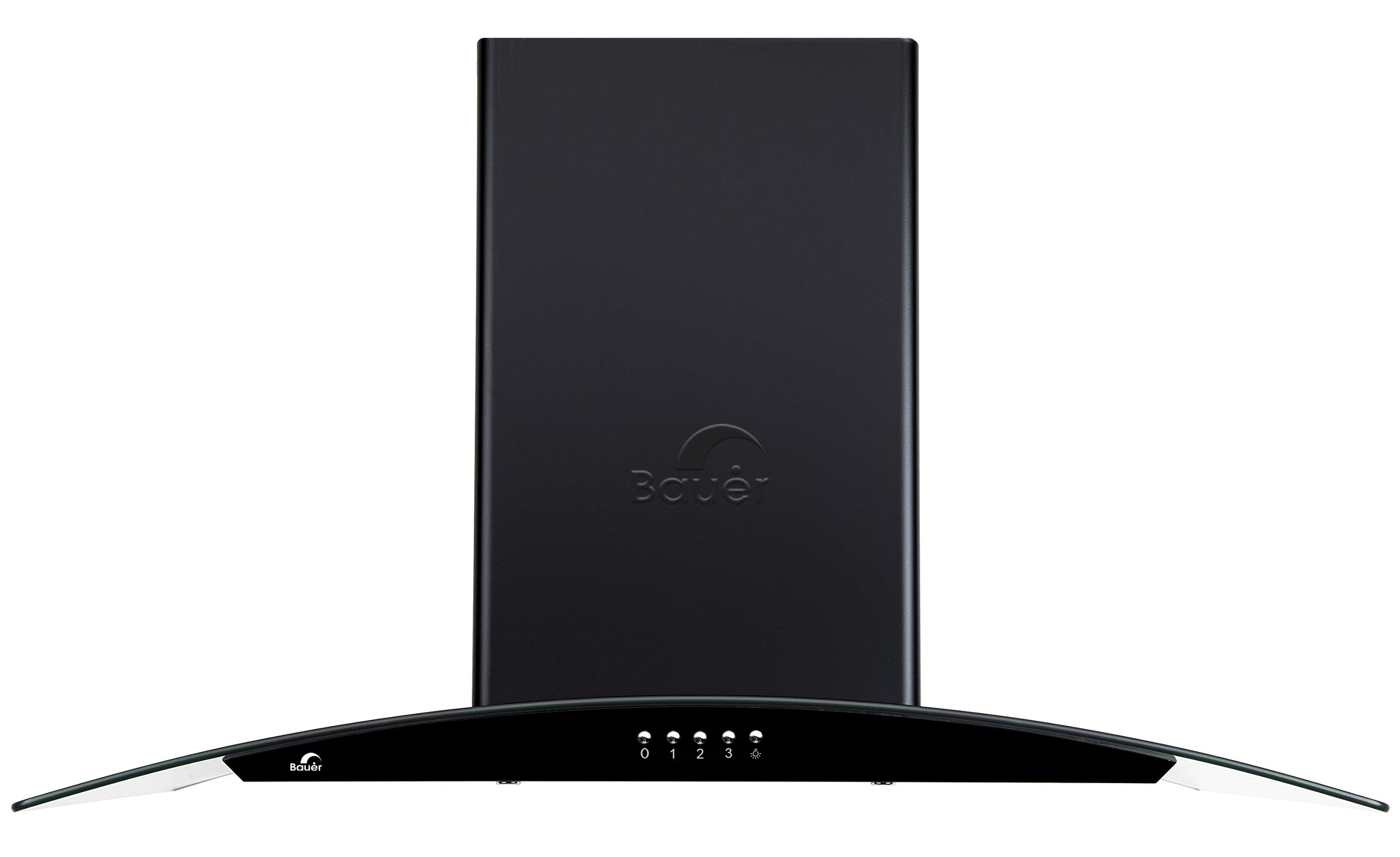 Máy hút mùi áp tường kính cong màu đen 70cm Bauer BC70EC1B