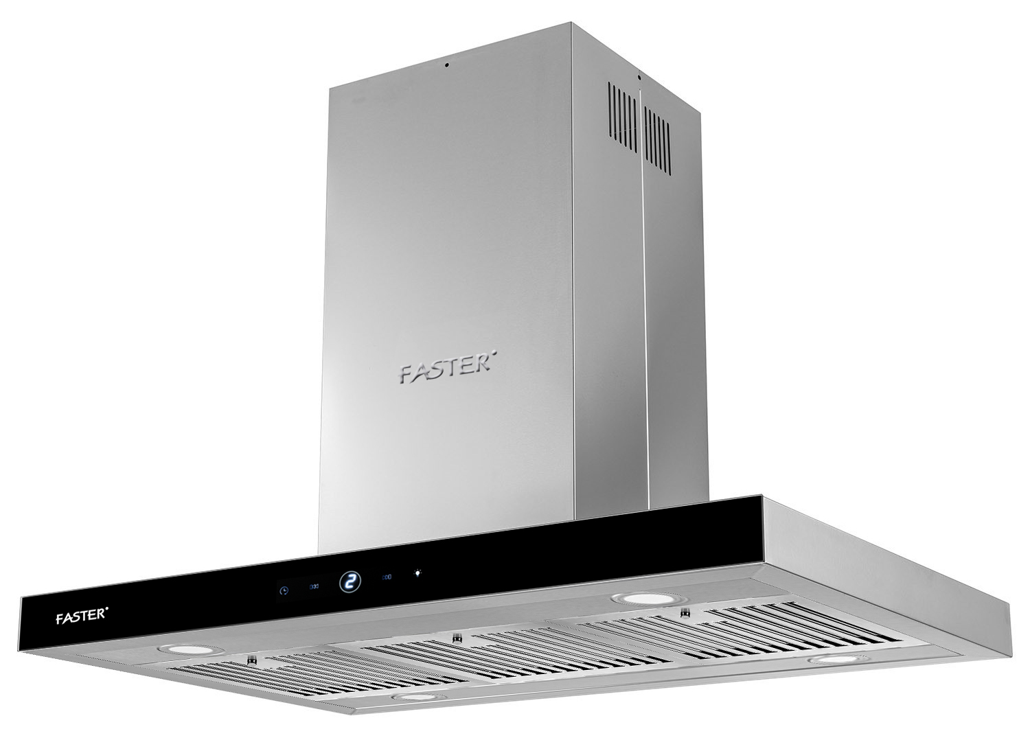 Máy hút mùi đảo độc lập chữ T cám ứng 90cm Faster BIS90T