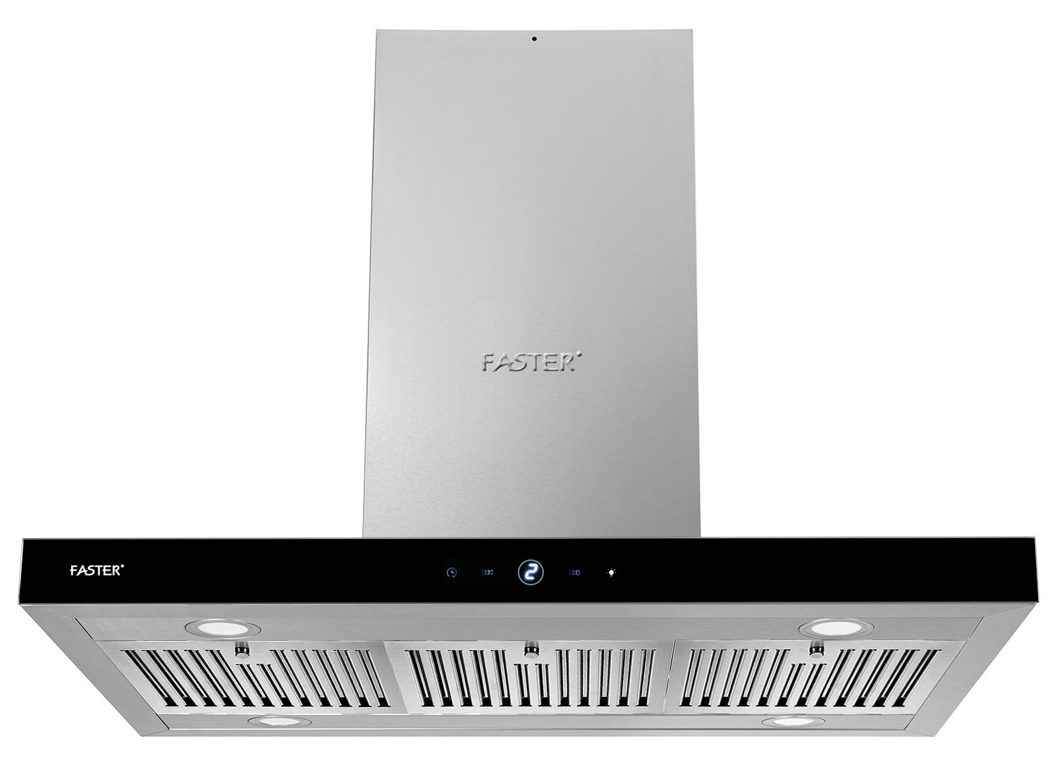 Máy hút mùi đảo độc lập chữ T cám ứng 90cm Faster BIS90T