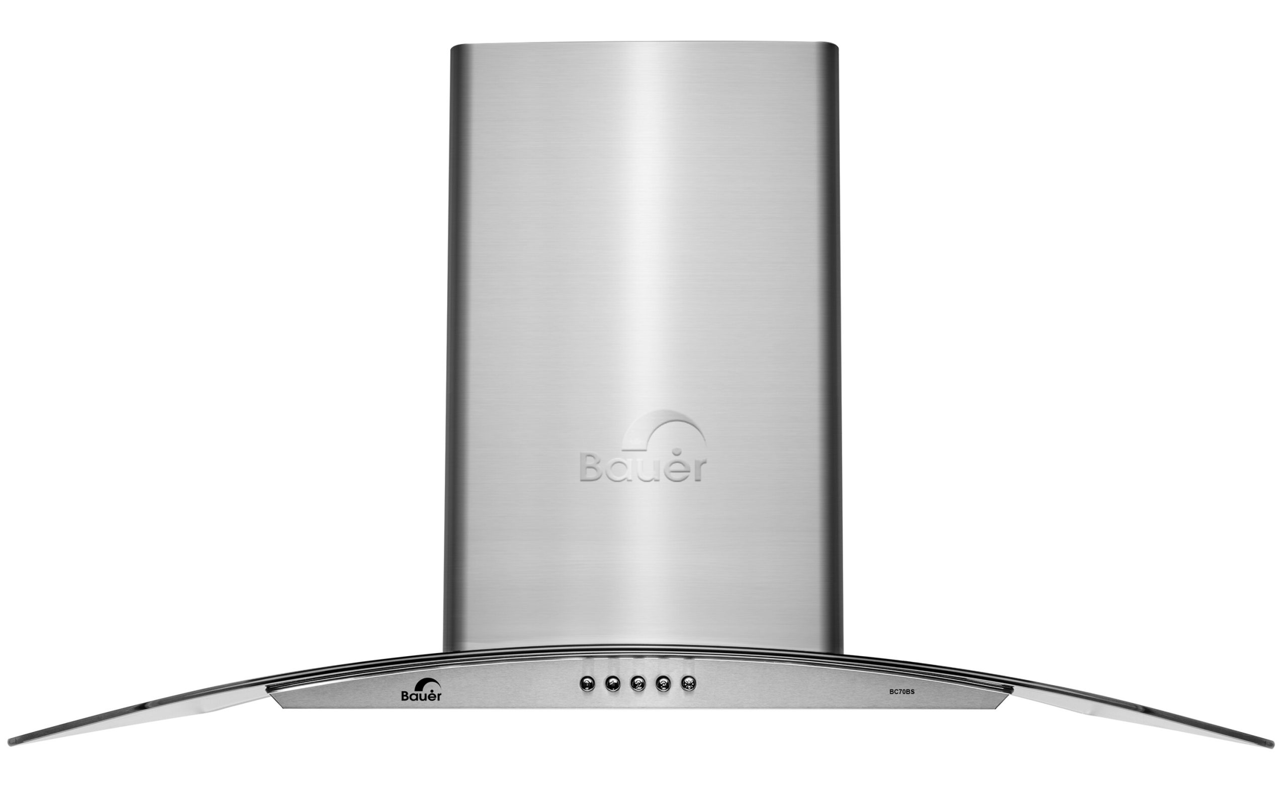 Máy hút mùi áp tường kính cong Inox 70cm Bauer BC70BS