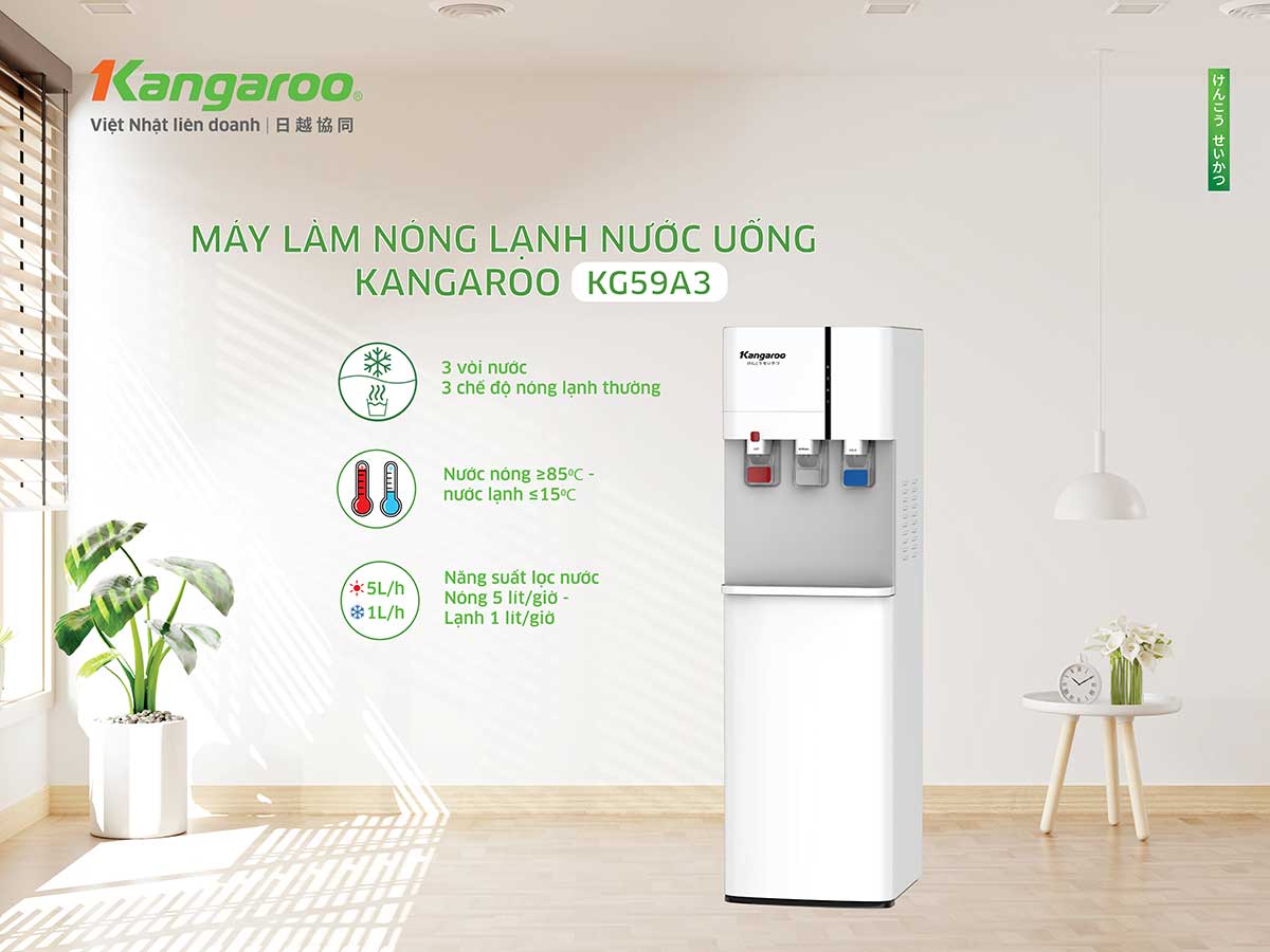 Máy làm nóng lạnh nước uống Kangaroo KG59A3