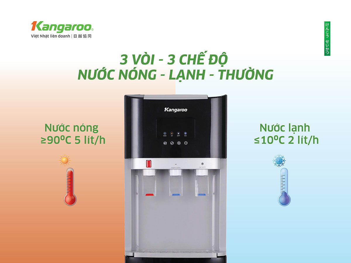 Máy làm nóng lạnh nước uống Kangaroo KGWD03BT1D